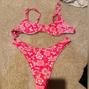 Pink bikini set